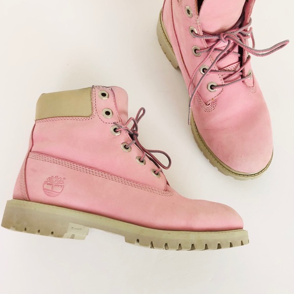 pink timberlands size 5